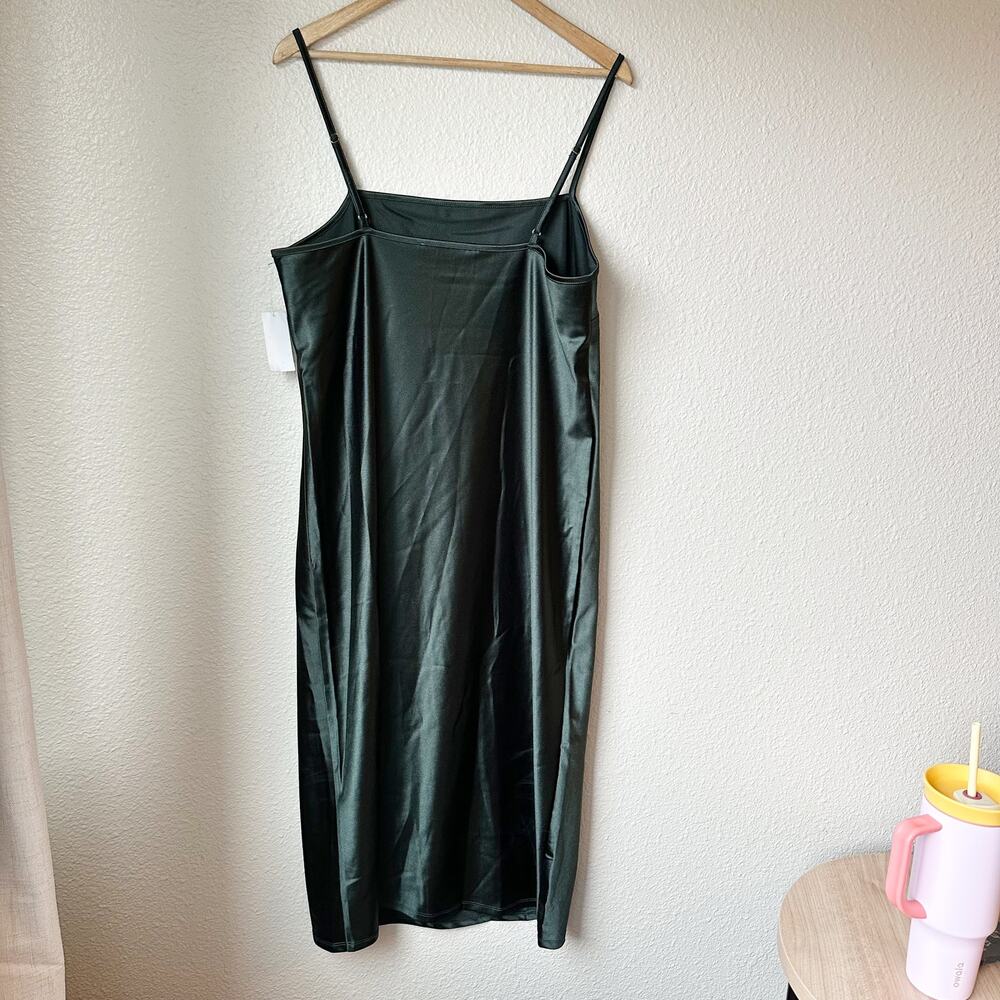 NWT Hiatus Green Square Neck Slip Dress sz XL - Picture 5 of 9